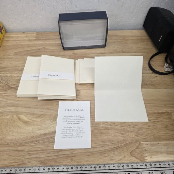 crane & co. 100% cotton paper stationery 16 env 19 cards blank - Picture 5 of 5